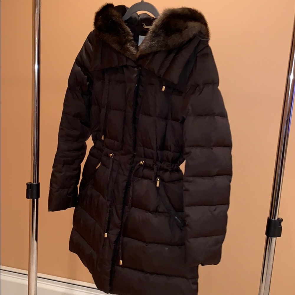 Faux mink fur coat !